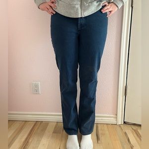 asos dark blue bootcut jeans